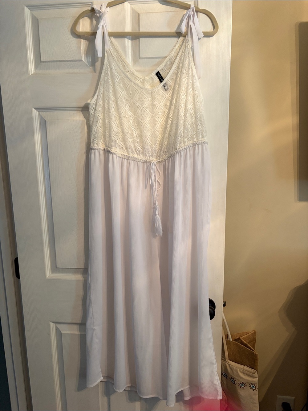 torrid Cream Lace & Chiffon Swim Coverup